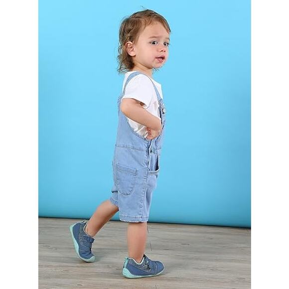 NWT KIDSCOOL SPACE Baby Unisex Jean Overalls Toddler Denim Shortall,Blue,2-3 Y - Picture 3 of 6